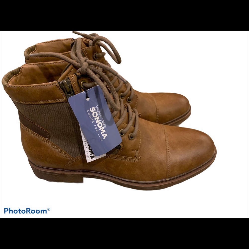 SONOMA BOOTS WITH ORTHOLITE INSOLE MENS 8 1/2 NWT